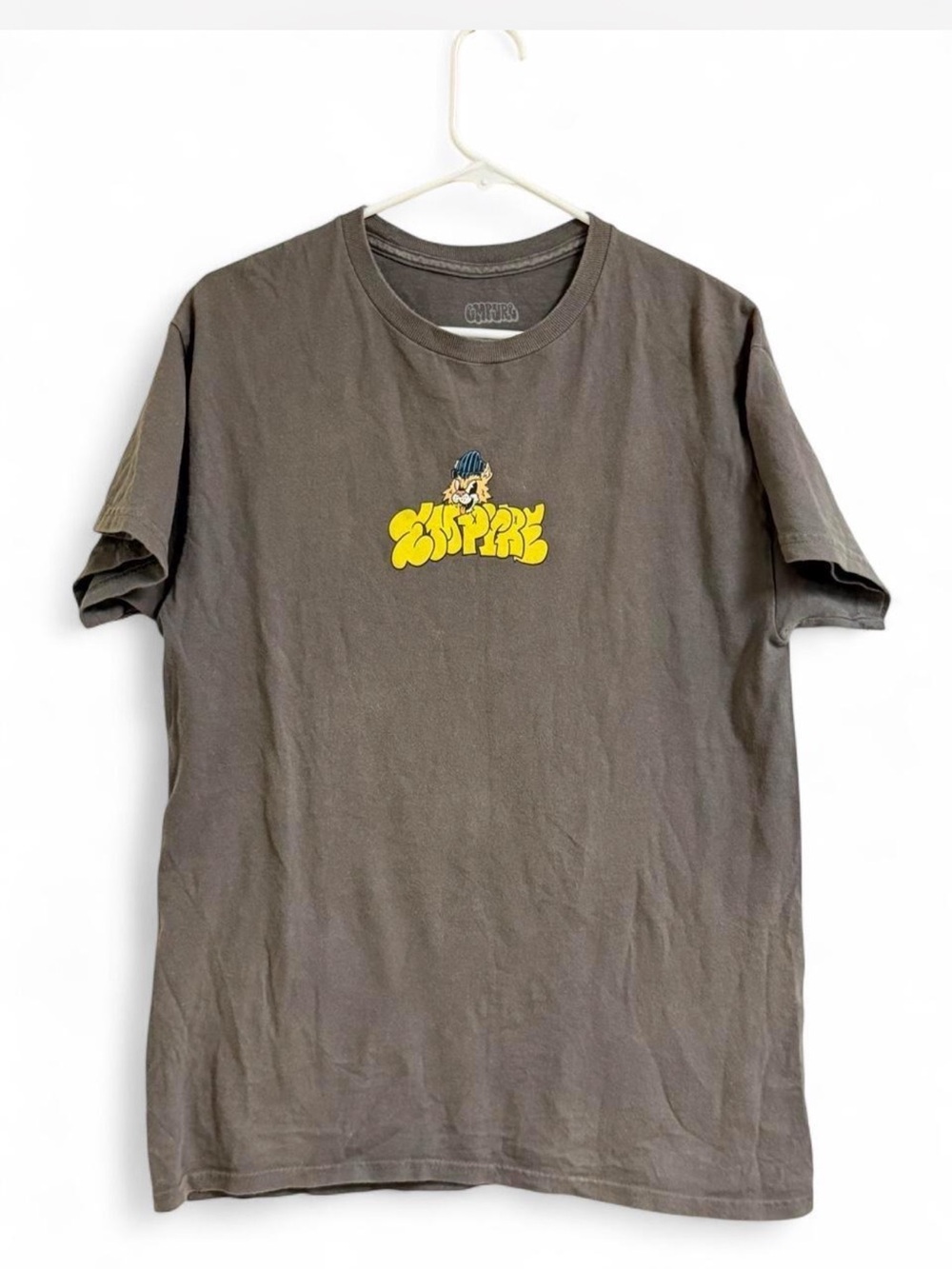Empyre Brown Short Sleeve Tee with Yellow Chest Graphic